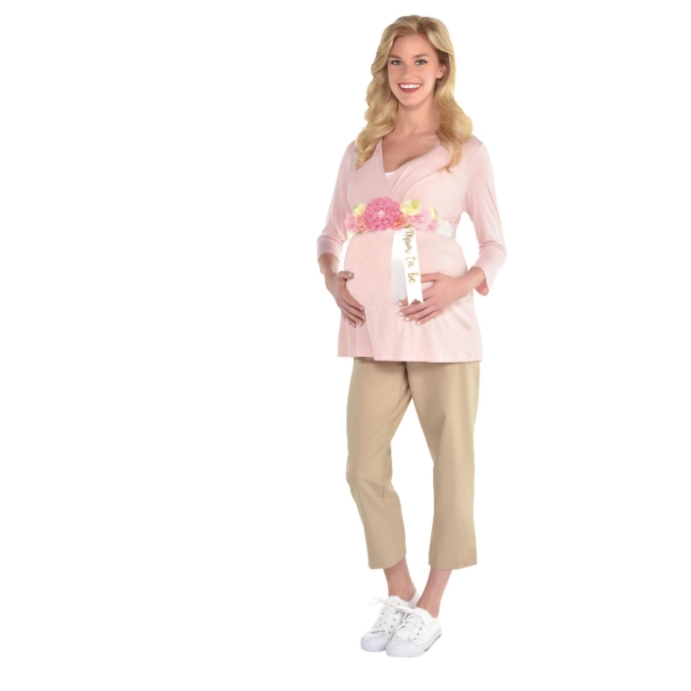 Floral Maternity Girl Bump Sash - Picture 3 of 4